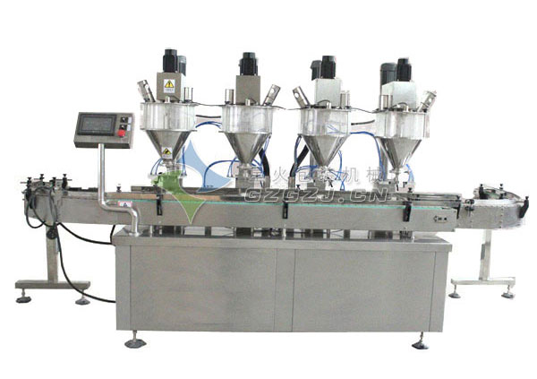 多頭粉劑自動灌裝機整機展示